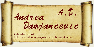 Andrea Damjančević vizit kartica